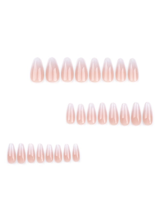 Kanza 24Pcs Press on Nails, False Nails, Fake Nails Set for Women Girls Nail Art Accessories, Press On Nail with Glue Stickers for Easy Apply, Stick On Fingernails Set - Image 2