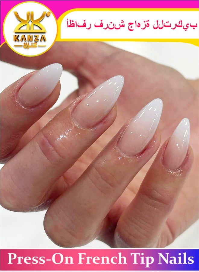 Kanza 24Pcs Press on Nails, False Nails, Fake Nails Set for Women Girls Nail Art Accessories, Press On Nail with Glue Stickers for Easy Apply, Stick On Fingernails Set - Image 1