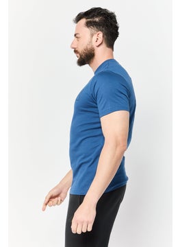 RBX Men Sportswear Fit Short Sleeve Outdoor T-Shirt, Ensign Blue  - Image 3