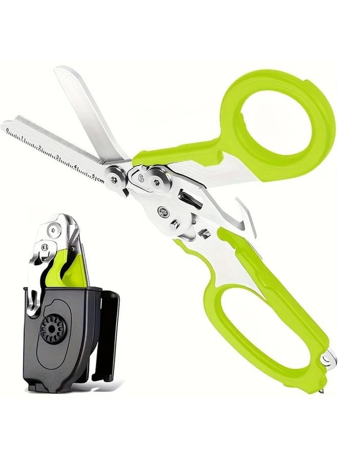 Black Heavy Duty Stainless Steel Trauma Scissors with Sheath Foldable Medical Scissors for Nurses EMTs - Image 4