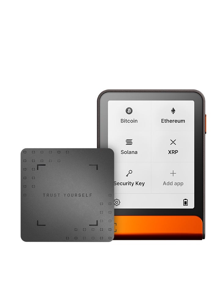 Ledger Flex Hardware Wallet | 2.84" TouchScreen + Recovery Key, Bitcoin Security, World's Safest Crypto Wallet, Bluetooth Connection, USB-C Charging, 5000+ Coins & NFT, for iOS & Android - Orange  - Image 1