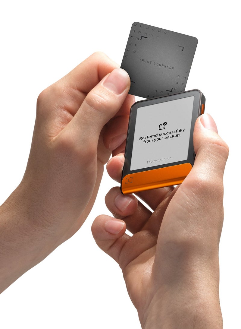 Ledger Flex Hardware Wallet | $70 BITCOIN REWARD FROM LEDGER | 2.84" TouchScreen + Recovery Key, Bitcoin Security, World's Safest Crypto Wallet, Bluetooth Connection, for iOS & Android - Orange - Image 4