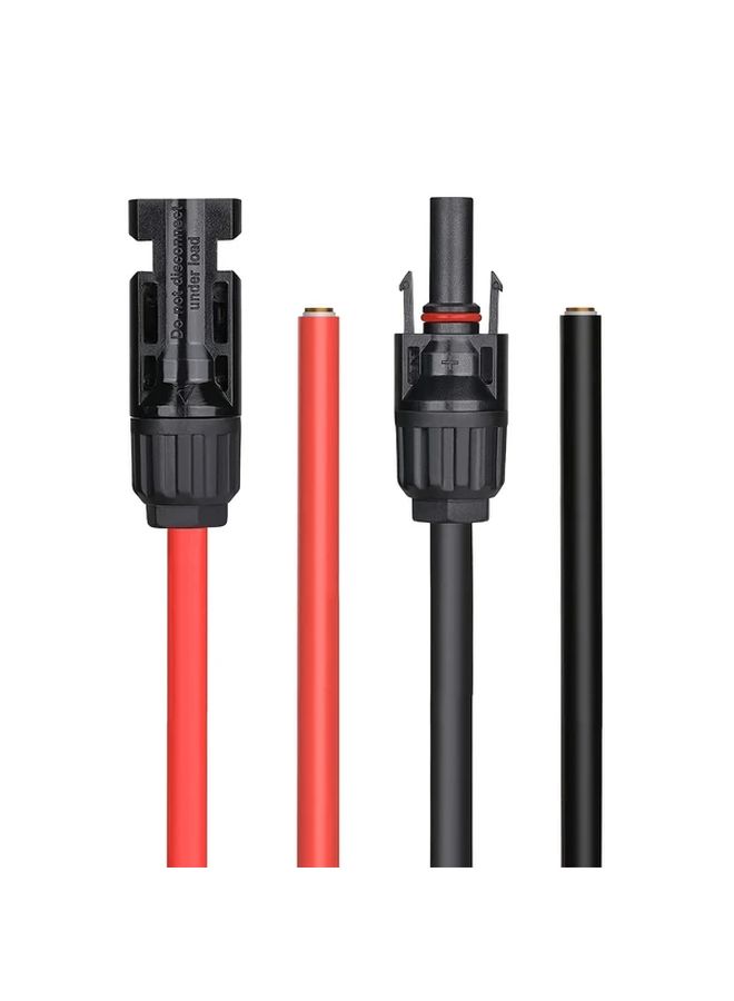 كابل تمديد شمسي 10 AWG بطول 10 أقدام، لون أحمر وأسود، من ذكر إلى أنثى، للاستخدام في العربات المتنقلة والقوارب والمنازل لتزويد الطاقة. - Image 5
