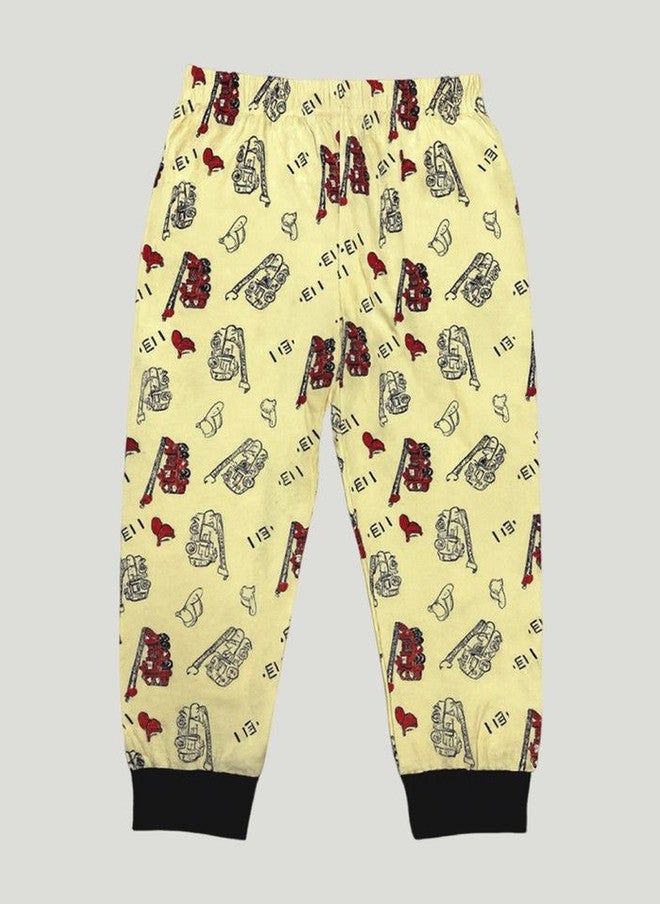 Kidbea طقم نوم كيدبيا للأطفال بطباعة جرافيك من القطن مع تي شيرت وسروال جوجر - Image 4