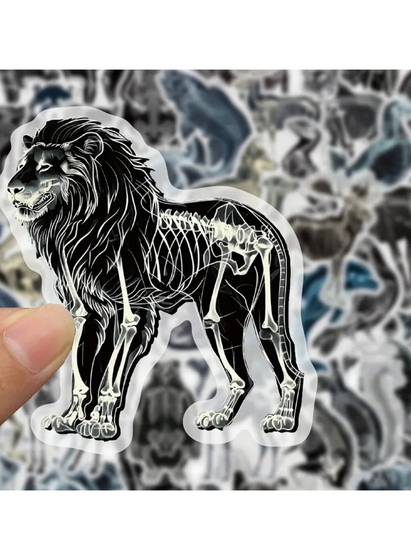 50 pieces. Cartoon stickers. Skeleton X-ray design. Self-adhesive stickers. PVC. Waterproof stickers. Matte finish. Irregular shapes. Stickers for bags. Stickers for skateboards. Stickers for guitars. Stickers for water bottles. Stickers for computers. Single-use stickers.  50 pieces. Stickers. Adhesive. Waterproof vinyl stickers. Glossy finish. Scrapbooking stickers. Magazine stickers. Laptop stickers. Bumper stickers. Skateboard stickers. Water bottle stickers. Computer stickers. Phone stickers. Cartoon stickers. Hard hat stickers. - Image 3
