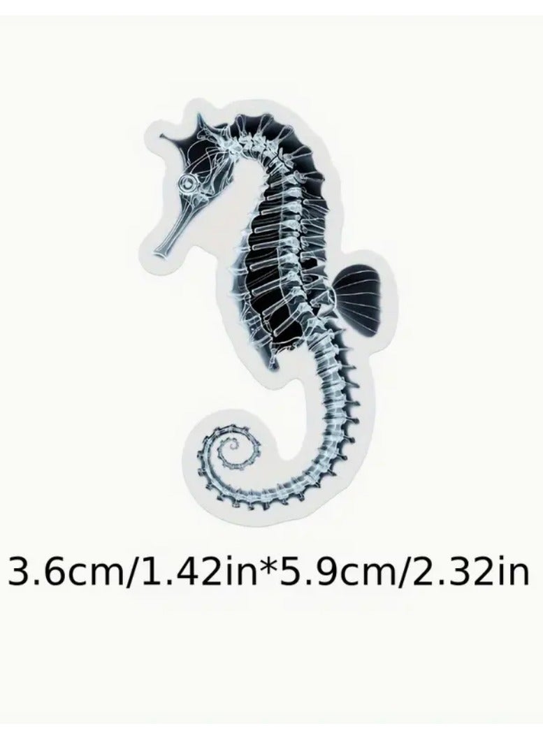 50 pieces. Cartoon stickers. Skeleton X-ray design. Self-adhesive stickers. PVC. Waterproof stickers. Matte finish. Irregular shapes. Stickers for bags. Stickers for skateboards. Stickers for guitars. Stickers for water bottles. Stickers for computers. Single-use stickers.  50 pieces. Stickers. Adhesive. Waterproof vinyl stickers. Glossy finish. Scrapbooking stickers. Magazine stickers. Laptop stickers. Bumper stickers. Skateboard stickers. Water bottle stickers. Computer stickers. Phone stickers. Cartoon stickers. Hard hat stickers. - Image 5