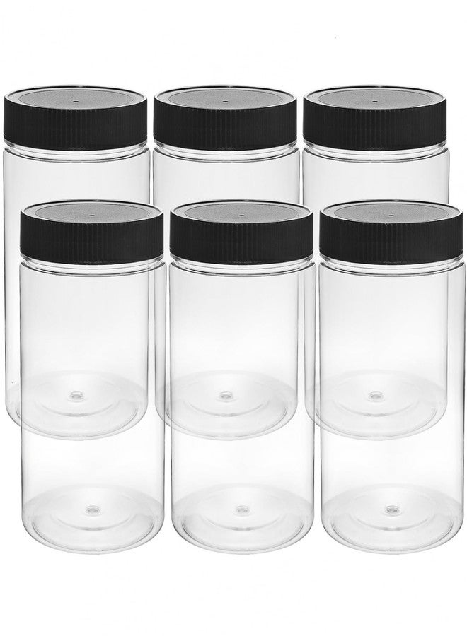 Vumdua 27 Ounce Plastic Jars with Lids, 6 Pack Food Storage Containers Airtight, Clear Containers for Organizing - Image 1