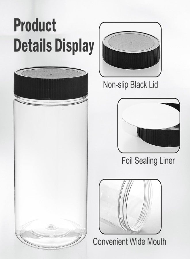 Vumdua 27 Ounce Plastic Jars with Lids, 6 Pack Food Storage Containers Airtight, Clear Containers for Organizing - Image 2