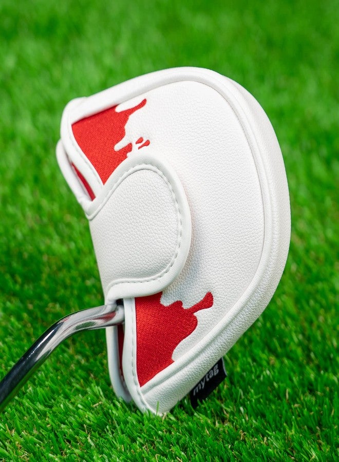 mytag Golf Club Head Covers Mallet Putter Cover Hockey Goalie Mask Strong Magnetic Headcovers for Taylormade Spider Callaway Odyssey Putters Heel-Shaft Putter - Image 5