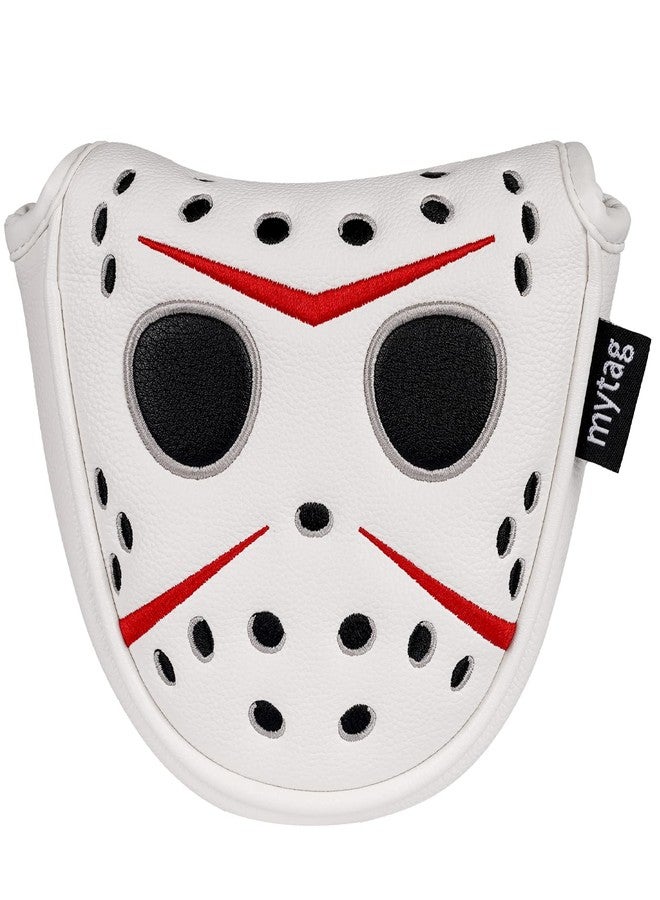 mytag Golf Club Head Covers Mallet Putter Cover Hockey Goalie Mask Strong Magnetic Headcovers for Taylormade Spider Callaway Odyssey Putters Heel-Shaft Putter - Image 1