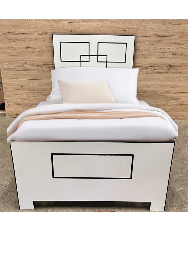 ALWASIT HOME ALWASIT Home Wodden 90X190 Single size Bed| Sturdy Modern Design Wooden Double Bed Frame Furniture| Quiet & Comfortable Beds  l With Nedical Mattress  - Image 1
