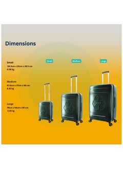 NATIONAL GEOGRAPHIC National Geographic RPET Balance Luggage Sets, Hardshell Durable Lightweight Suitcase 4 Double Wheels TSA Lock 3pcs Travel Trolley Bags Green (20+24+28 Inch).  - Image 4