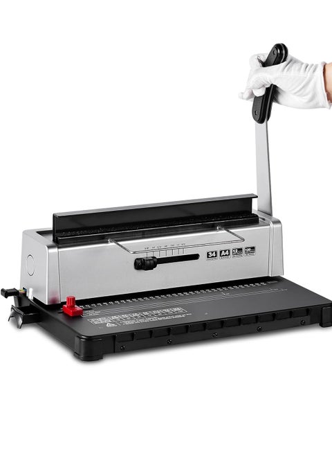 34-Hole Iron Ring Binding Machine Contract Tender Punching Binding Machine Ring Pressing Machine Double Coil Calendar Calendar Punching Machine