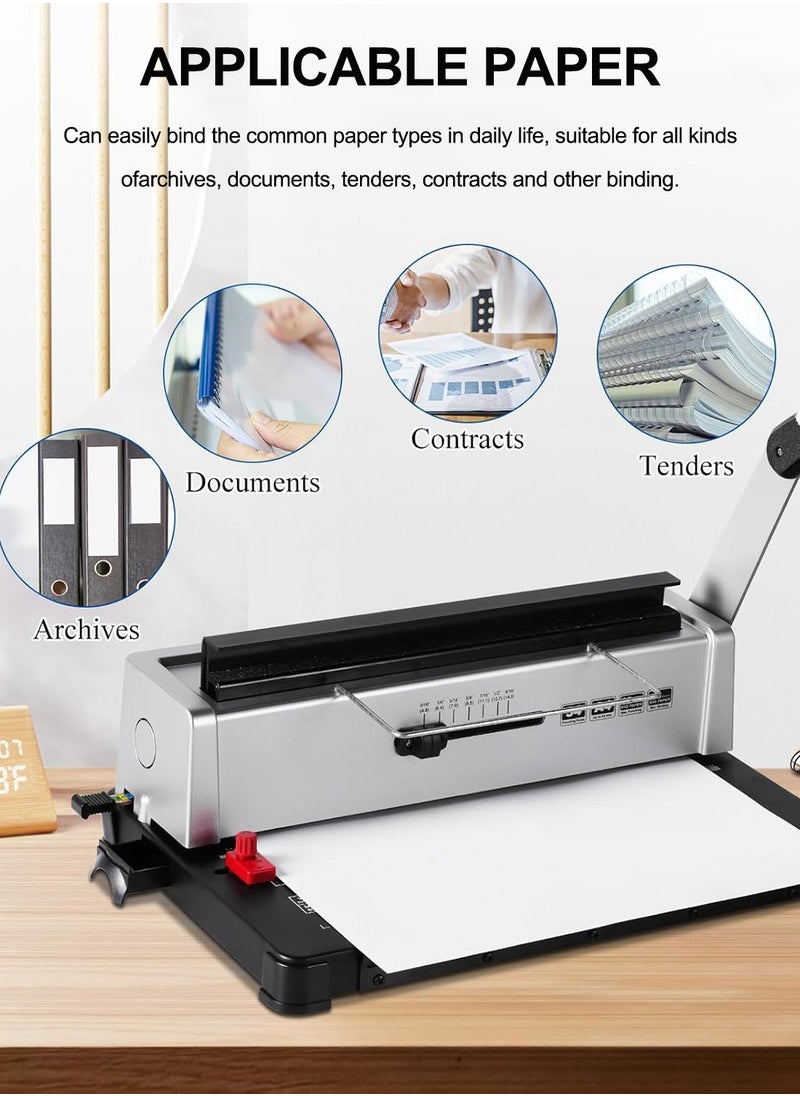 34-Hole Iron Ring Binding Machine Contract Tender Punching Binding Machine Ring Pressing Machine Double Coil Calendar Calendar Punching Machine