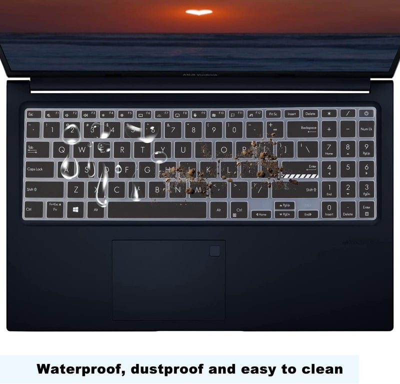 CASOSHIELD Keyboard Cover for 16" Vivobook Pro 16X OLED M7600 N7600, 15.6" ASUS Vivobook Pro 15X OLED M6501 M3500 K3500 M6500, Vivobook Pro K571GT Keyboard Skin, Black - Image 4