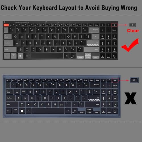 CASOSHIELD Keyboard Cover for 16" Vivobook Pro 16X OLED M7600 N7600, 15.6" ASUS Vivobook Pro 15X OLED M6501 M3500 K3500 M6500, Vivobook Pro K571GT Keyboard Skin, Black - Image 2