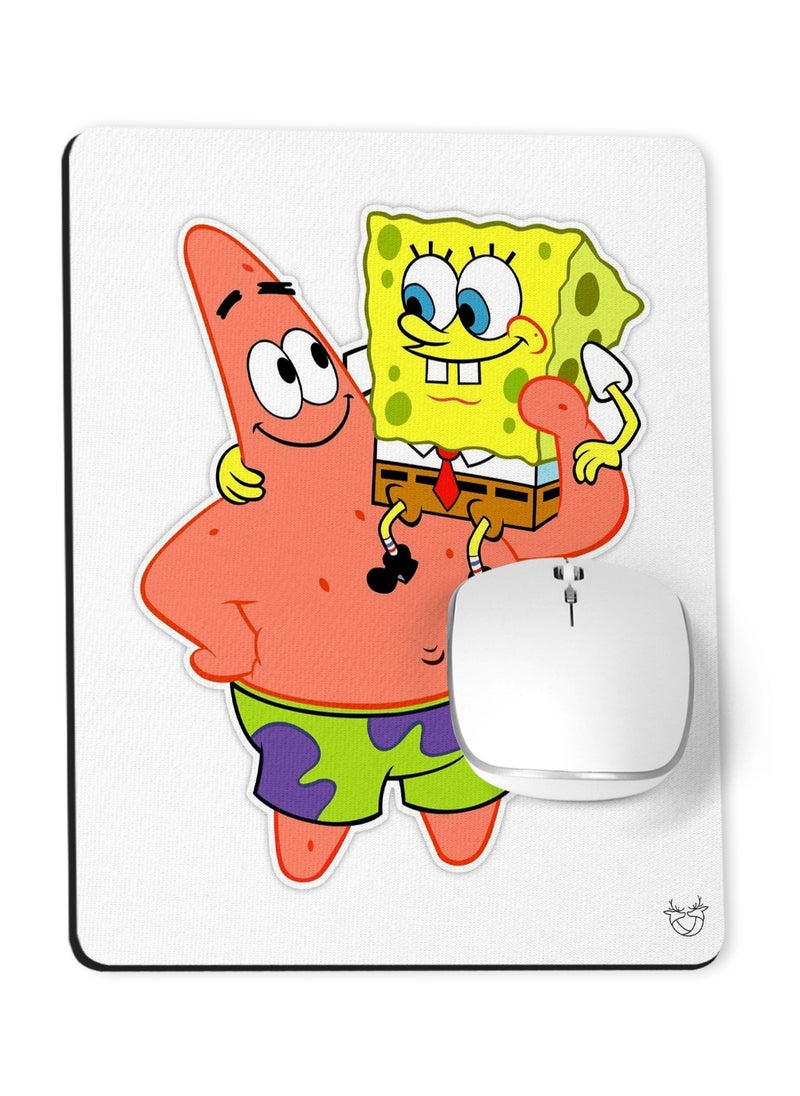 Reeman Design Mouse pad printed with Spongebob x Patrick design 