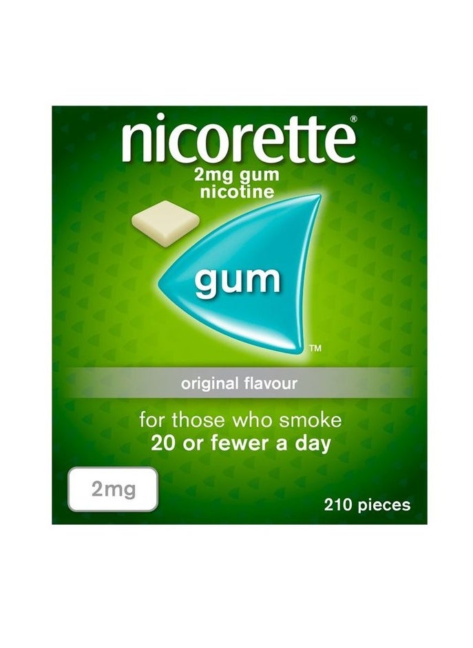 nicorette Gum Original Flavor 2 Mg 210 Pieces  - Image 2