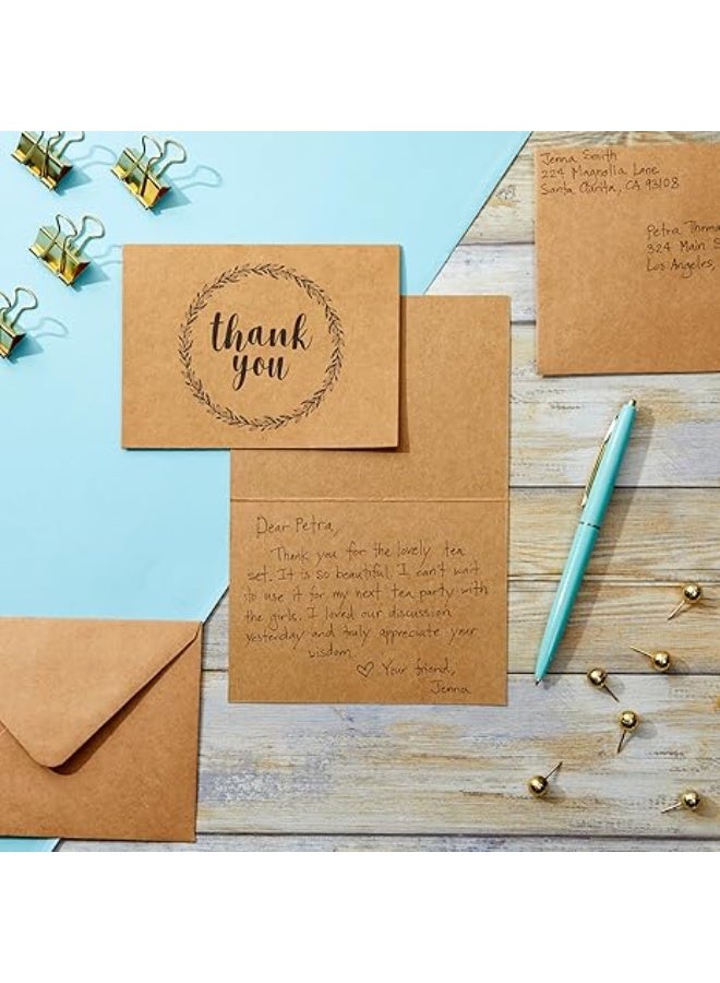 LYNLYN 24 Pack Blank Thank You Cards with Envelopes & Stickers, Elegant Greeting Card Set for Weddings, Baby Showers, Birthdays, Graduations & Special Occasions - Image 5
