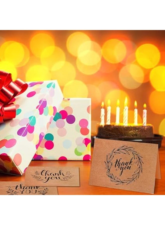 LYNLYN 24 Pack Blank Thank You Cards with Envelopes & Stickers, Elegant Greeting Card Set for Weddings, Baby Showers, Birthdays, Graduations & Special Occasions - Image 4