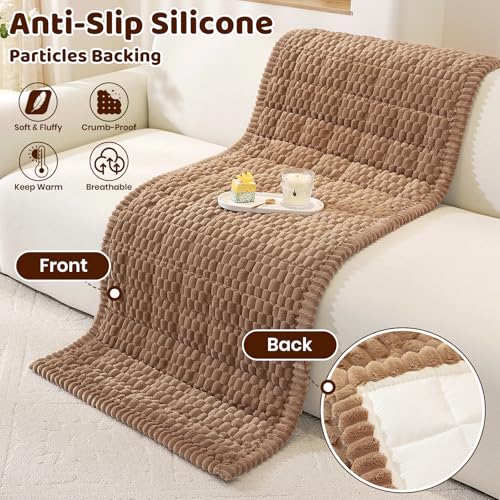 Royhom Couch Cover for Dogs Washable, Soft Thick Pet Couch Covers for Sofa, Pawcart Couch Protector Pet Friendly, Furniture Covers Dog Mat for Couches and Sofas (Brown, 27.6 x 59 Inch) - Image 5