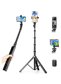 Ufanore Tripod for iPhone, 170cm Extendable iPhone Tripod & Selfie Stick Tripod with Remote, Aluminum & Sturdy Mobile Tripod Stand & Travel Phone Tripod for Video Recording/Selfie