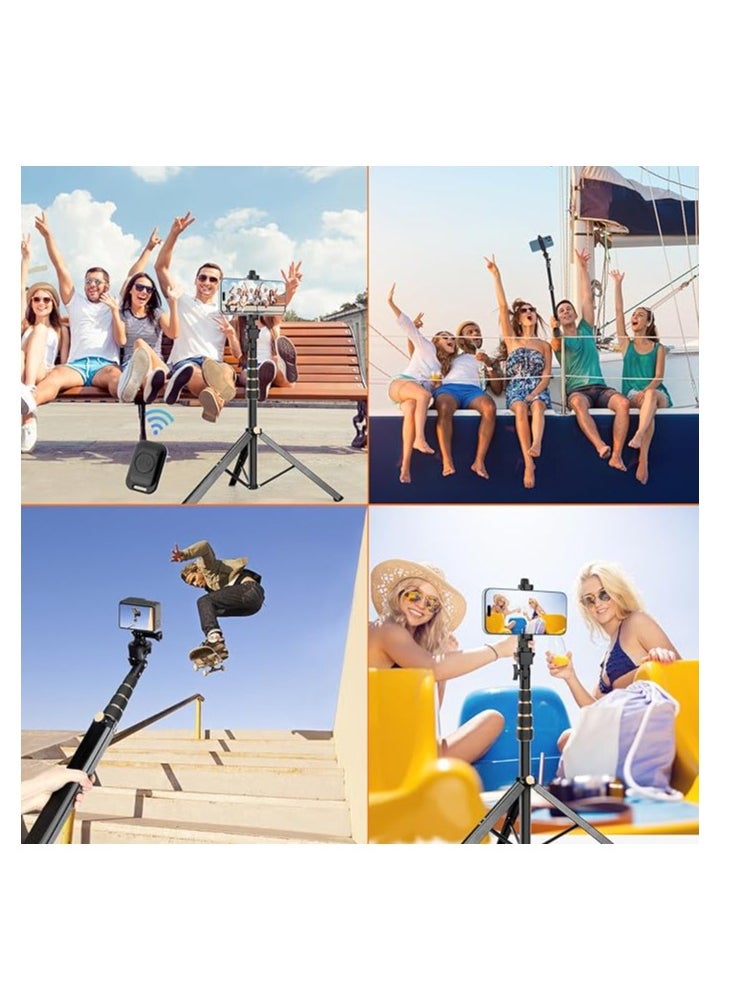 Generic - Ufanore Tripod for iPhone, 170cm Extendable iPhone Tripod & Selfie Stick Tripod with Remote, Aluminum & Sturdy Mobile Tripod Stand & Travel Phone Tripod for Video Recording/Selfie - Image 1