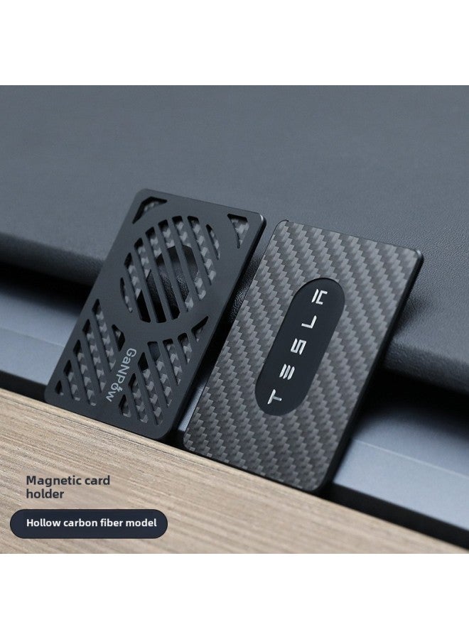 MagSafe Magnetic Card Bag Kevlar Ultra Thin Magnetic Card Sleeve Applicable IPhone12/13/14/15proMax-Specifications:Real Carbon Hollow MagSafe Magnetic Card Bag-real Kevlar Aramid Fiber  - Image 1