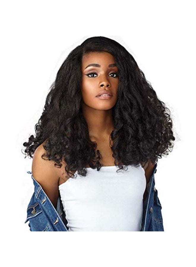 Sensationnel curls Kinksandco Half Wig - Heart Breaker Synthetic Instant Weave Updo Full Cap for Natural 3C to 4C Hair Textures (1 JETBLACK) - Image 3