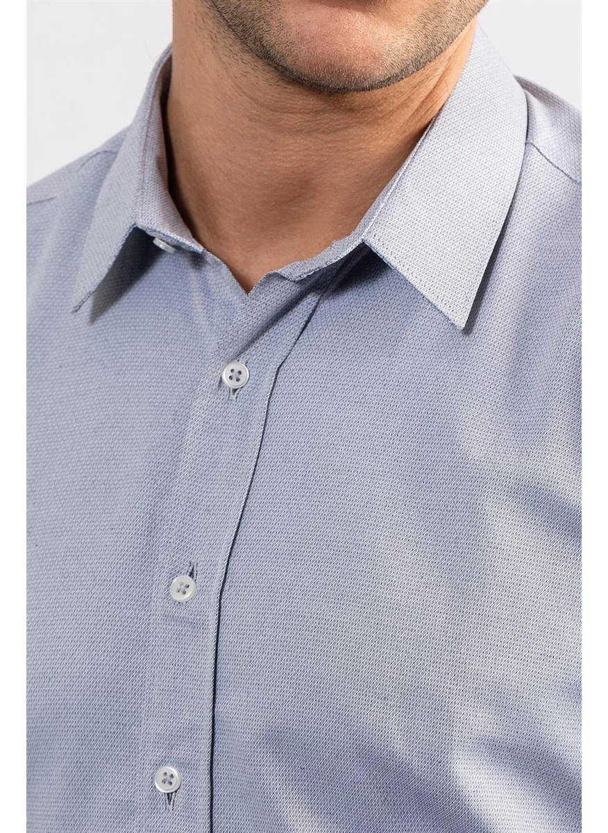 تودورس Modern Slim Fit Narrow Cut Dobby Men's Shirt