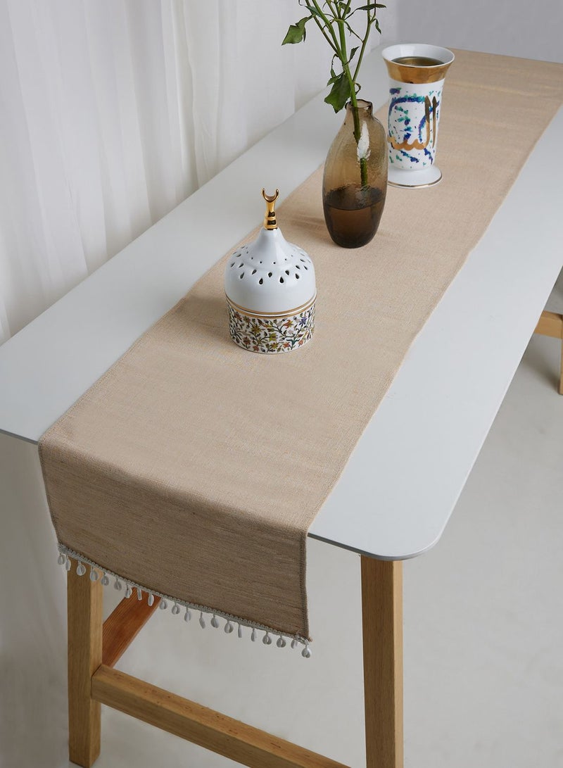 Ayra Jute Runner With Beads & Tassel - Image 1