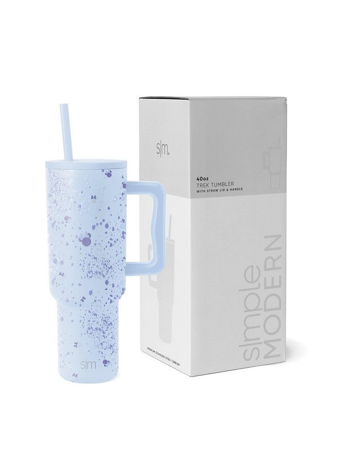 Simple Modern Disney 40 oz Tumbler with Handle & Straw Lid | Insulated Reusable Stainless Steel Water Bottle Travel Mug | Gifts for Women Men Him Her | Trek Collection | 40oz | Minnie Specktacular - Image 1