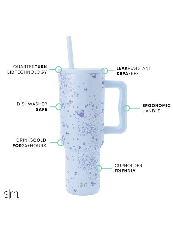 Simple Modern Disney 40 oz Tumbler with Handle & Straw Lid | Insulated Reusable Stainless Steel Water Bottle Travel Mug | Gifts for Women Men Him Her | Trek Collection | 40oz | Minnie Specktacular - Image 2