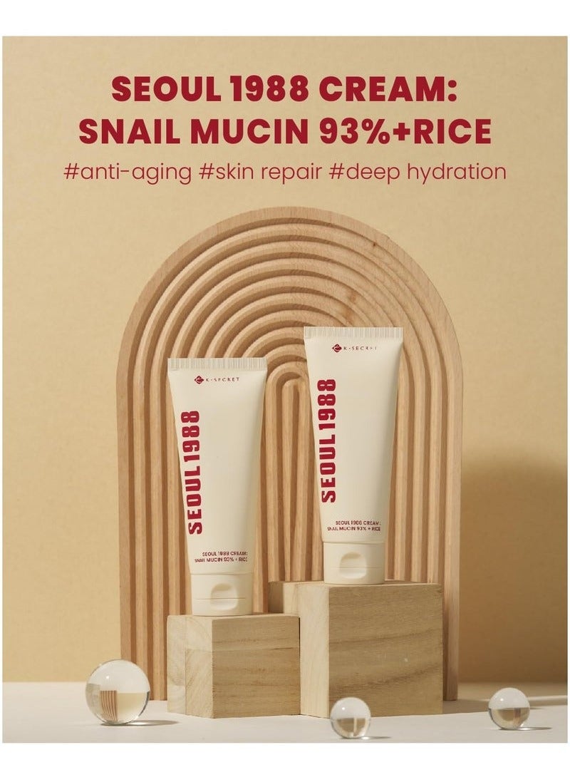 K-SECRET SEOUL 1988 Cream : Snail Mucin 93% + Rice - Image 2