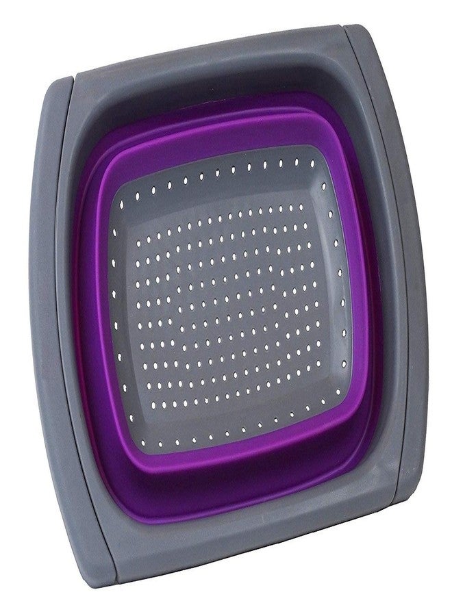 Prime Cook Purple Collapsible Silicone Kitchen Colander/Strainer - Image 1