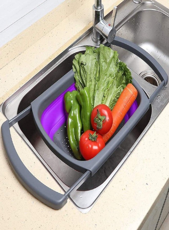 Prime Cook Purple Collapsible Silicone Kitchen Colander/Strainer - Image 5