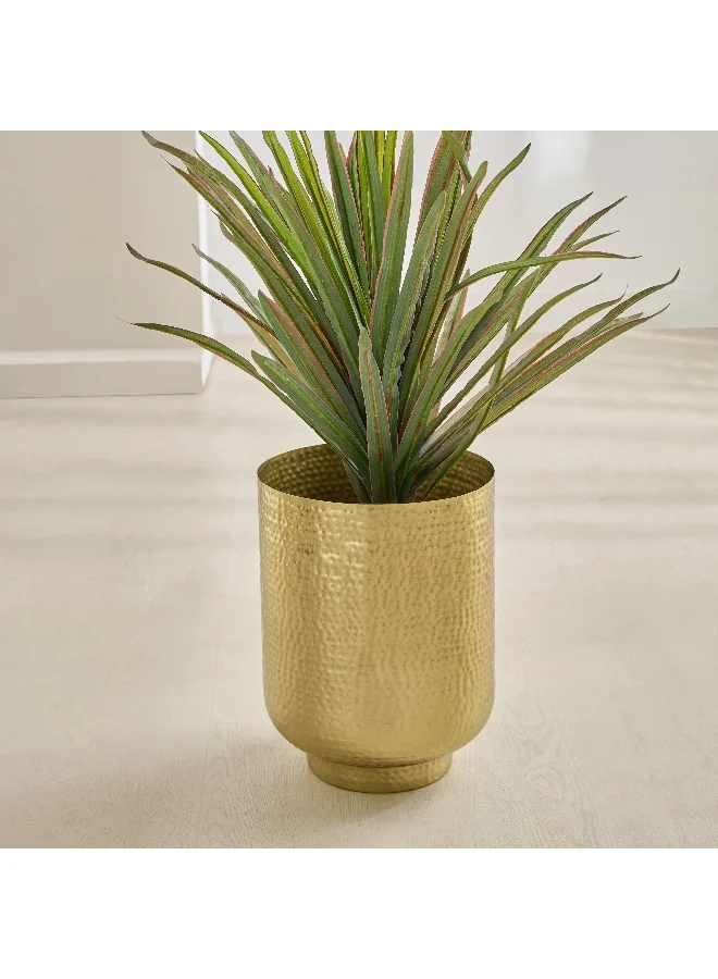 Home Box Avya Metal Hammered Planter with Base - 25x25x32 cm