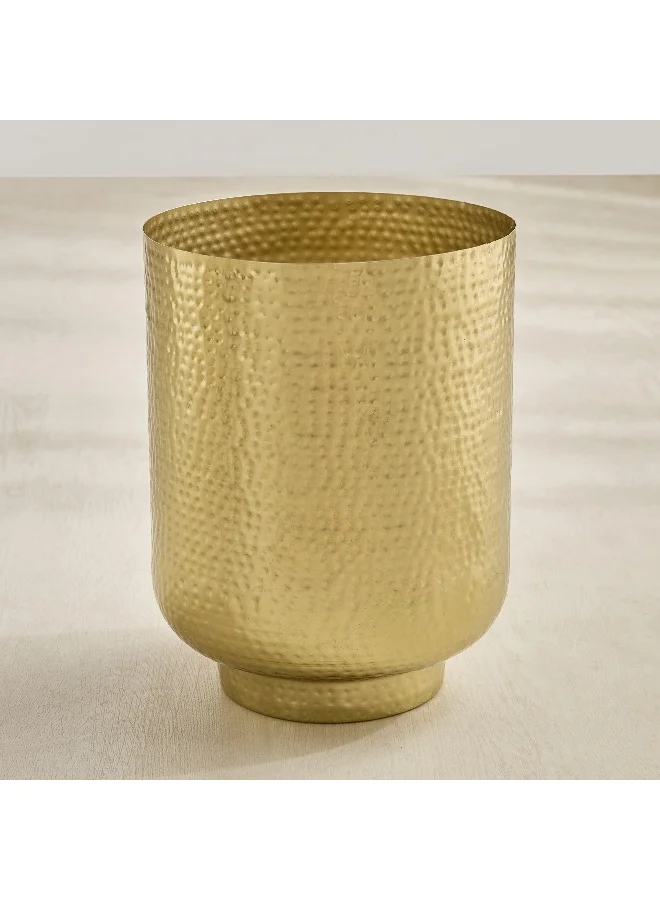 Home Box Avya Metal Hammered Planter with Base - 25x25x32 cm