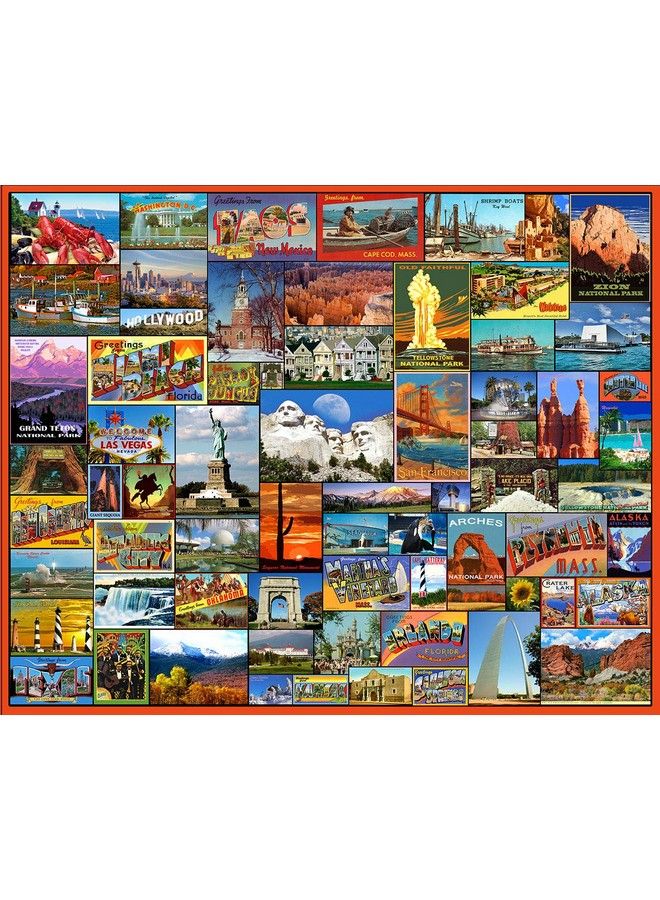 WHITE MOUNTAIN Puzzles Best Places In America 1000 Piece Jigsaw Puzzle - Image 2