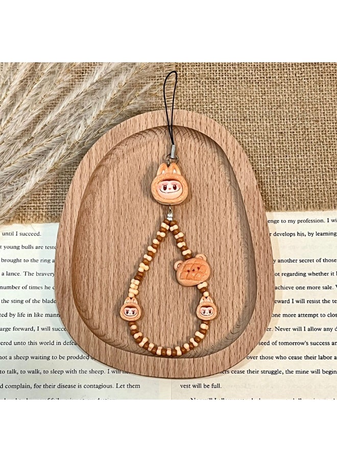 NIBEMINENT Phone Charm/ Chain Strap for Women Girls，Labubu Cell Phone Case Lanyard Wrist Strap 