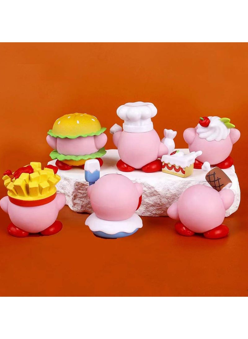 Six-Piece Set Of Kirby Action Figure Model Ornaments Suitable For Collection And Gift ,Bag Pack  - Image 4