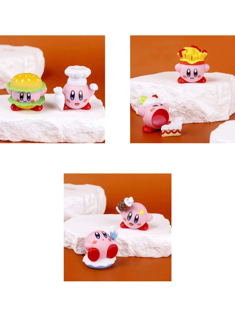 Six-Piece Set Of Kirby Action Figure Model Ornaments Suitable For Collection And Gift ,Bag Pack  - Image 3