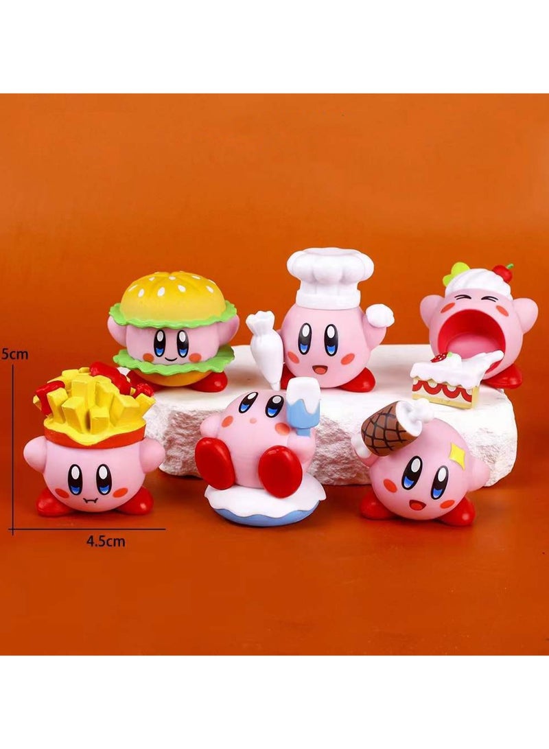 Six-Piece Set Of Kirby Action Figure Model Ornaments Suitable For Collection And Gift ,Bag Pack  - Image 2