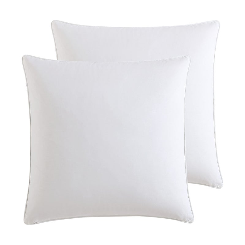Laura Ashley - Euro Shams, 100% Smooth Cotton with Envelope Closure, Throw Pillow Cover for Bed or Couch, Oeko-Tex Certified, Set of 2 (Stitched Vine Blue, 26" x 26") - Image 2