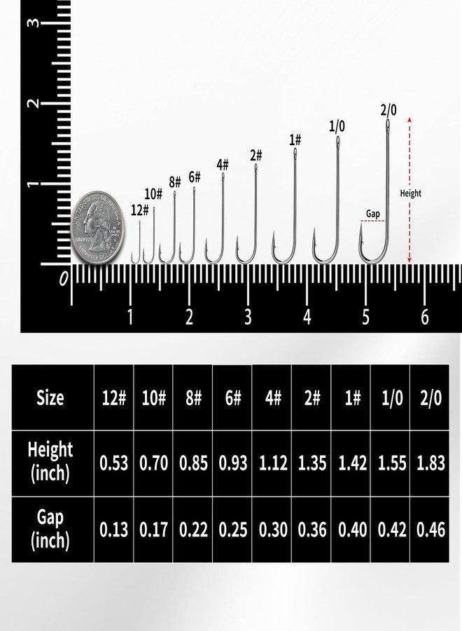 FishTrip Crappie Panfish Fishing Hooks-100pcs Aberdeen Hooks Long Shank Light Wire for Sunfish Small Bass Trout Freshwater Size 10# - Image 5