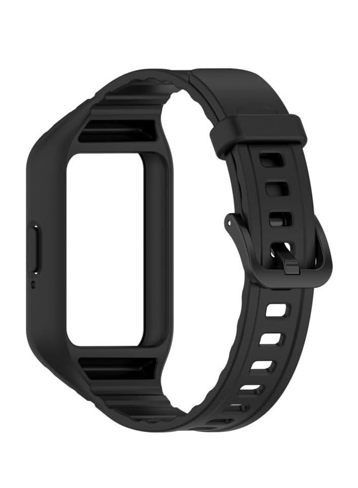 سوار ساعة بديل من السيليكون مع غطاء حماية متوافق مع سامسونج جالاكسي فيت 3  Samsung Galaxy Fit 3 - Image 3