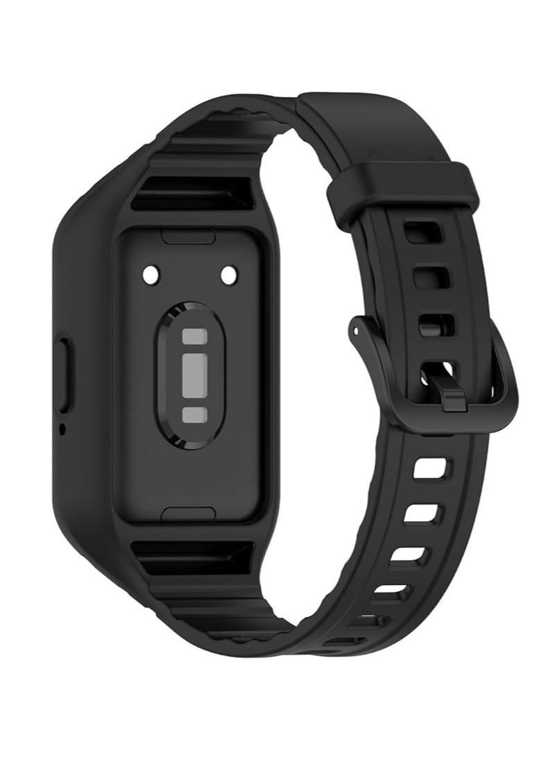 سوار ساعة بديل من السيليكون مع غطاء حماية متوافق مع سامسونج جالاكسي فيت 3  Samsung Galaxy Fit 3 - Image 4