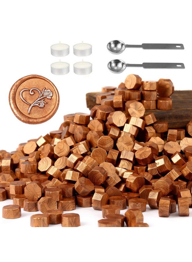 Yoption 360 Pcs Metallic Copper Sealing Wax Beads Set For Wax Seal Stamp With Candles And Melting Spoon - Image 1