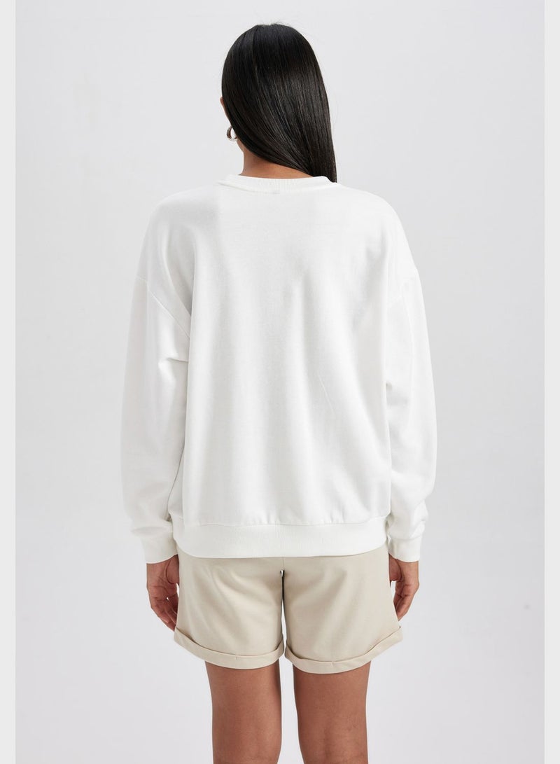 DeFacto Crew Neck Printed Sweatshirt  - Image 2