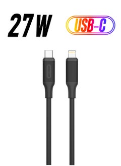 GREEN LION USB-C to Lightning PVC Cable 1M PD 27W / Fast Charging Cable /Secure & Safe/ Charge & Sync - Black  - Image 1
